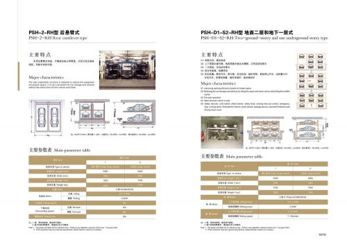 后懸臂式停車設備